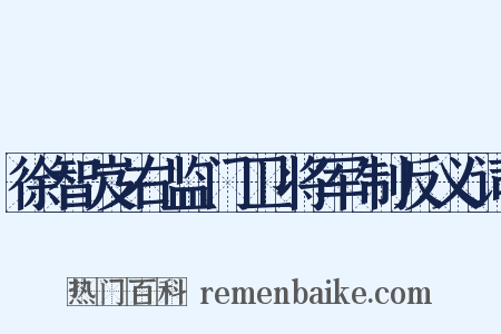 徐智岌右监门卫将军制反义词是什么意思的图片